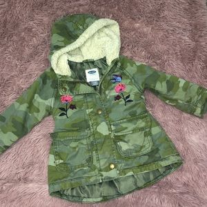 Toddler Embroidery Camo Winter Coat